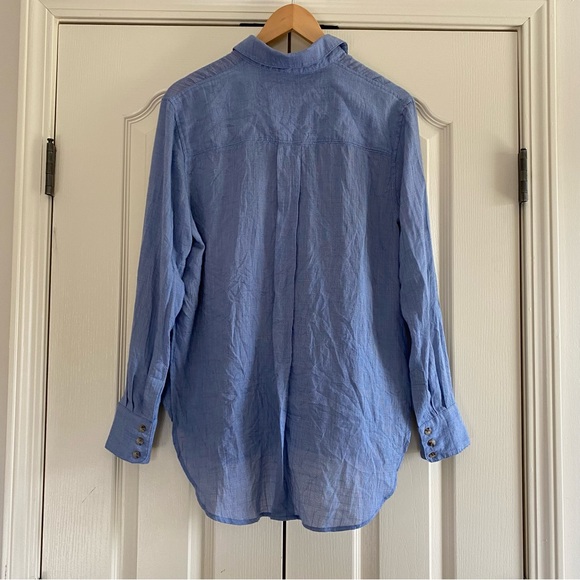 Free People | That’s A Wrap Chambray Button Down Top - Picture 7 of 9